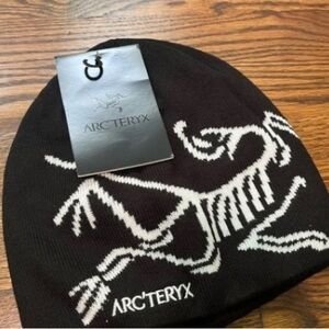 New Arc'teryx Black Beanie with White Logo